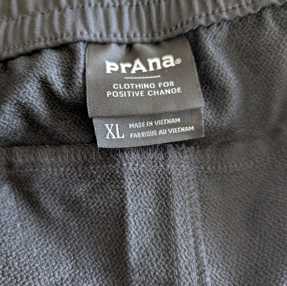 PrAna Ice Flow Hybrid Pant Black Mens Slim Elastic Waist Wicking Hybrid UPF 50 - Picture 10 of 15